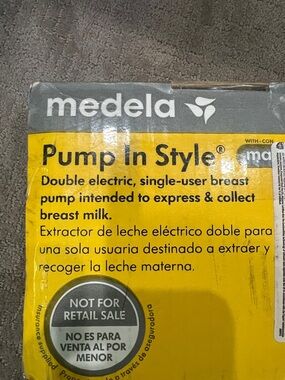 Medela Yellow and Gray Pump In Style Breast Pump Box